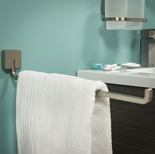 Tiger 38673_09 Impuls; einarmiger Handtuchhalter Korpus Edelstahl und Zamac Variante in mattem, gebürstetem Edelstahl - 2