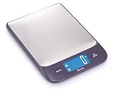 Cucina smart: Domotica e casa Intelligente 2 OGO 7915020 Hera - Bilancia elettronica Bluetooth con analisi nutrizionale, in acciaio inossidabile grigio, 22 x 15 x 2 cm