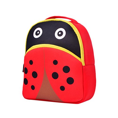 Preisvergleich Produktbild Kinder Rucksack, HUIHUI Cartoon Canvas Backpack Schultertaschen Wasserdicht Reiserucksack Outdoor Wanderrucksacke Rucksack Schultasche Mode 2018 verrückter Verkauf (Rot)