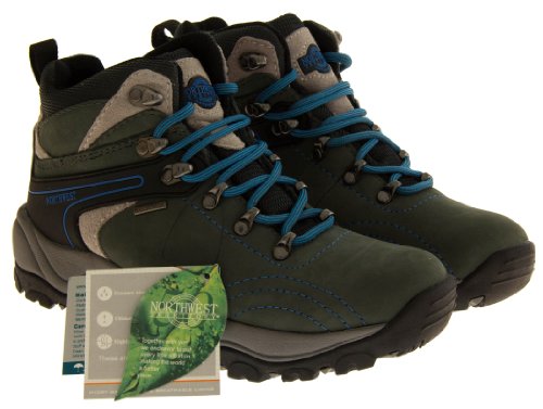 Womens Leather NORTHWEST TERRITORY Hiking Walking Waterproof Oil Resistant Boots