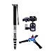 Produktbild Manbily Einbeinstativ Carbon Faser Kits Professional Camera Stabilizer Stativ Gehstock 65" 1650mm für Canon Nikon SONY Panasonic Olympus Kamera