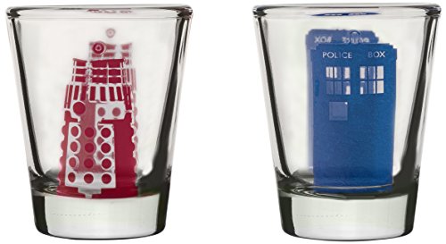 Dr Who Tardis y Dalek Gafas, Rojo/Azul, Juego de 2