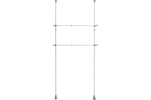 Wenko Die Bessere Idee Herkules Teleskopowy Organizer na Ubrania, Biały, Średnica 3 x 75-120 cm