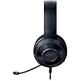 Razer Kraken X - Multi-Platform Wired Gaming Headset (Bendable Cardiod Microphone, Custom-Tuned 40 mm Drivers, 3.5 mm Connection, Oval Ear Cushions, Adjustable Headband) Black