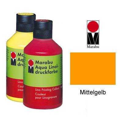 Marabu Linoldruckfarbe, 250ml, Mittelgelb [Spielzeug]