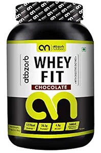 Abbzorb Whey Fit Protein Chocolate 1kg| Protein 20.5g/scoop | 30 scoops| Guranteed Lab Report