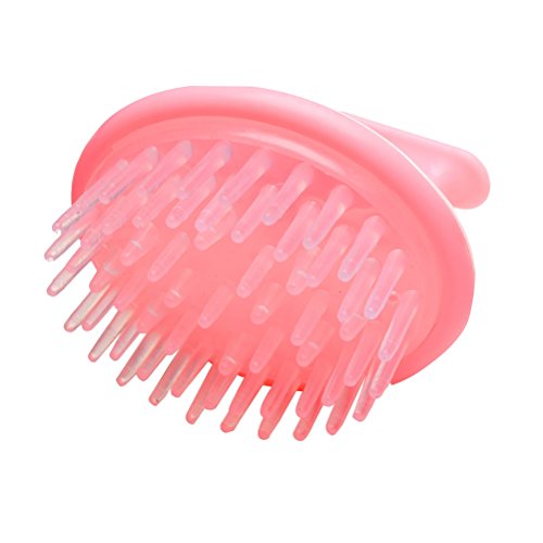 sumaju Kopf Dusche Massagegerät, Shampoo Kopfhaut Reinigung Kamm Massage Scrub Haar Bürste rose - 3
