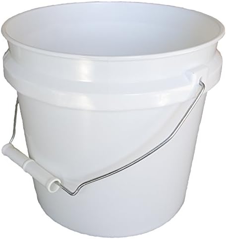 744456 1-Gallon White Plastic Pail Paint Pail/Container