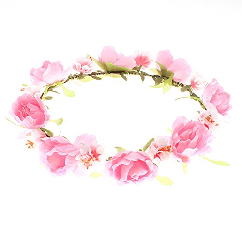 Blumenstirnband Kopfband Kranz von Rosen Braut Brautjungfer Haarschmuck Blumen - 2