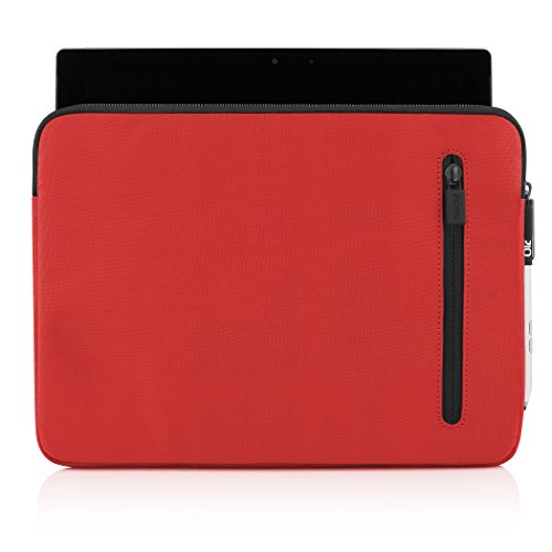 Incipio ORD horizontale Tasche für Microsoft Surface 3 – von Microsoft zertifizierte, gepolsterte Nylon-Schutztasche inkl. Außentasche – rot - 2