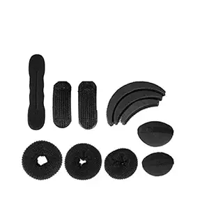 Buzon Hair Accessories, Hair Style Kit/Ban/Donut/Magic Puff Plastic (Pack of 7)