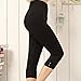 Liang Rou Maternity Elastane Adjust Waistband Cropped Leggings Color Black