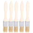Alomejor 5 Stücke Backpinsel Holzgriff Backöl Pinsel Flachgebäck BBQ Sauce Pinsel Grill Zubehör Pinsel – Bild 1