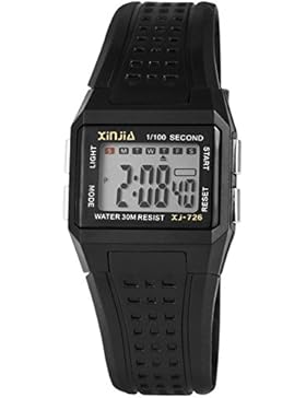 XINJIA Kinder Armbanduhr Digital Kinderuhr Silikon Armband Stoppfunktion Alarm