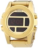 Nixon Herren-Armbanduhr XL Unit SS All Gold Digital Quarz Edelstahl beschichtet A360502-00