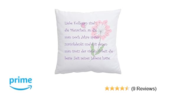 Creativgravur Kissen 40 X 40 Cm Mit Aufdruck Spruch Zum Abschied Von Kollegen