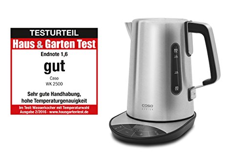 CASO WK2500 Elektrischer Design Wasserkocher mit präziser Temperaturkontrolle, 1.7 Liter Inhalt, 2200 Watt - 3