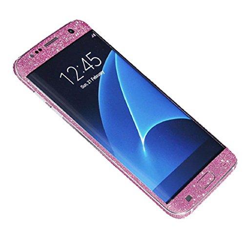Tongshi para Samsung Galaxy S7 edge Cubierta de lujo del caso de Bling del brillo duro de la contraportada de Cine Rosado Tongshi para Samsung Galaxy S7 edge Cubierta de lujo del caso de Bling del brillo duro de la contraportada de Cine Rosado