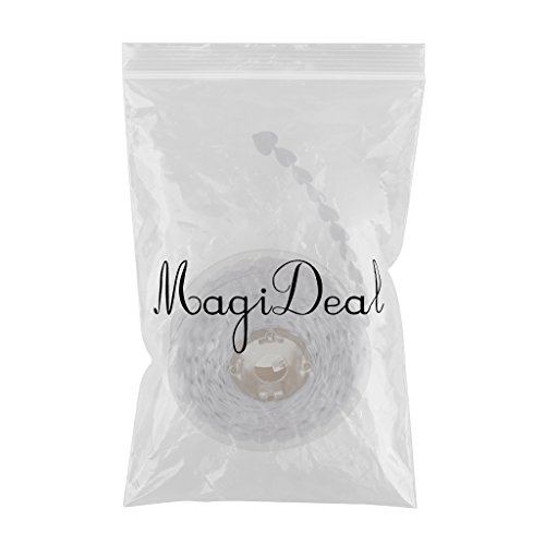 MagiDeal 20 Meter Herz geformte Spitzenband Geschenkband Dekoband Selbstklebend Lace Deko Hochzeit Weihnachten DIY Dekoration – Weiß, 20 Meters x 15mm - 2