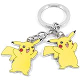 Key Era Designer Pokemon Pikachu Metal Keychain/Keyring Friendship, Valentine, Birthday Gift (Yellow)