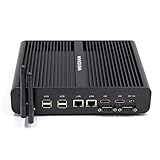 WEIDIAN Fanless Mini PC Industrial Inter NUC Fanless Mini PC Window 10 Pro Core i7 5500U 2 Gigabit Lans 4USB2.0.4USB3.0, Mini Desktop PC 2LAN WiFi 2HDMI 1SDcard(16G Ram+512G SSD）