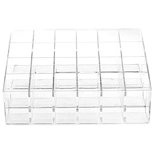 DDLBiZ Expositor Soporte para Barra Labios 24 Compartimientos Cosmético Makeup