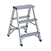 Produktbild Homcom® Trittleiter Aluleiter Stehleiter Klapptritt Doppelleiter Haushaltsleiter Leiter Stufenleiter 3 – 5 Stufen ( 3 Stufen)
