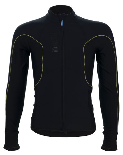 Bioracer Herren Winterjacke Chiller Long Sleeve Jersey, Schwarz/Gelb, L, 11449-131