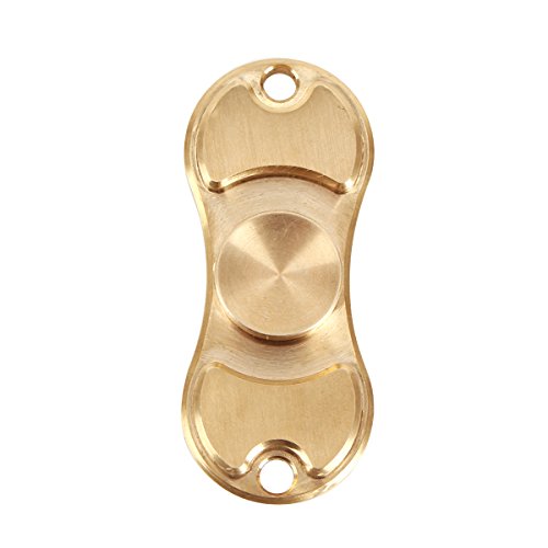 UNIQUEBELLA Fidget Spinner Toy Finger Hand Cube EDC - 100% Brass - Hybrid Ceramic Bearing - High Speed 3-4 Minute Spins - Stress Reliever Reducer Anxiety ADD ADHD Focus Idle Killing Time