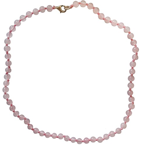 Wertvolles Halskettchen – echter Mondstein und Sterling-Silber, Handgemacht – rosa für Mädchen – Monstein wird auch Traumstein gennant (tiefer Schlaf und süße Träume)