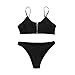 Produktbild MCYs Damen Bikini Top Oberteil Bikini-Set Sportliches Bandeau Badeanzug Bademode Strandkleidung Bikini Set Neckholder (S, Schwarz)