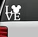 Produktbild D1028 Micky Maus-Ohren LOGO Vinyl-Aufkleber, für Kfz, Lkw und SUV, Boot Spiegel-Anhänger Art