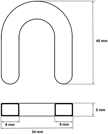 Ceramic Tile Spacers Horseshoe 5 mm. Reusable