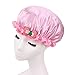 Homgaty Children Waterproof Bath Shower Cap Ribbon Elastic Bow Hat (Pink)
