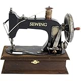 Máquina de coser decorativa con caja de almacenamiento - estilo Mercadillo - Color NEGRO