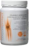 La fórmula de Corpore Protect es la única en el mercado que ha sido complementada con Ácido hialurónico, Cúrcuma, Magnesio y Vitamina C para mejorar la absorción del colágeno y potenciar así sus propiedades regeneradoras