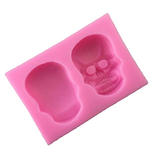 MagiDeal Backen Fondant Form Tortendeko Ausstecher Ausstechformen Modellierwerkzeug Fondant Formen Kuchendekoration Backen, Schädel Muster – Schädel, 10.4×7.2×2.3cm - 3