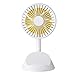 Produktbild JIBEIER Mini-Tischventilator, geräuscharmer Kleiner Ventilator USB-tragbarer Tischventilator 3-Gang mit Handyhalter Tischventilator für Home Office,White