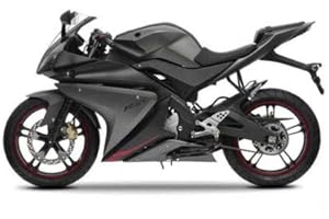 ADMOTO Kit completo de carenado de carenado de motocicleta de plástico ABS para inyección preperforada para Yamaha R125 2008-2012 (negro)