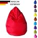 Produktbild Powerhelden Premium XXL Sitzsack Beanbag Sitzkissen Bodenkissen Kissen Sessel / Indoor & Outdoor geeignet / Styropor-Füllung / Auffüllbar durch Reißverschluss / Aus Nylon: Wasser- & Schmutzabweisend & Reißfest / Größe: 120cm x 70 x 70 / Made in Germany / Verschiedene Farben: limone gelb pink lila aubergine blau rot türkis orange anthrazit (120, rot)