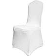VEVOR 50pcs Chair Cover Wedding Spandex White Chair Covers Stretch Fabric Removable Washable Protective Slipcovers for Weddings Banquets Ceremony