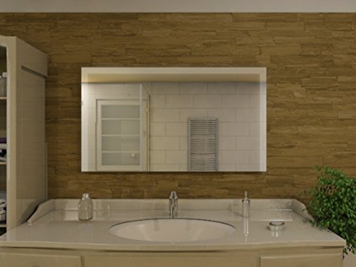 Badspiegel mit Beleuchtung Seattle M91L3: Design Spiegel für Badezimmer, beleuchtet mit LED-Licht, modern – Kosmetik-Spiegel Toiletten-Spiegel Bad Spiegel Wand-Spiegel - 3