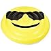 Produktbild Premium Luftmatratze Smile (174 cm Durchmesser) Matratze aufblasbar Luft Matratze Luftbett Liege Schwimmliege Schwimmring Schwimm Ring Pool Lounge Smiley gelb rund