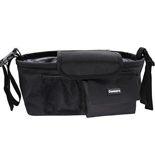 Damero Stroller Buggy Organiser Bag with Shoulder Strap (Black)