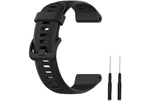 INF Pulsera compatible con Garmin Forerunner 945/935/Fenix 5, correa de reloj de silicona, correa de repuesto para 22 mm de ancho, correa deportiva suave y duradera