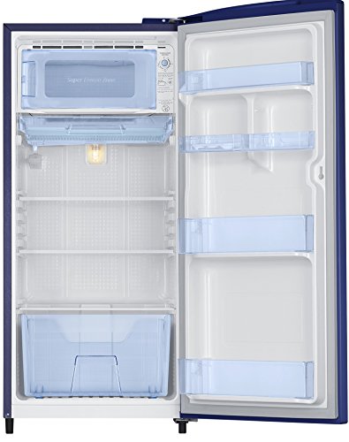 Samsung RR22M274YU2/NL Direct-cool Single-door Refrigerator (212 Ltrs, 4 Star Rating, Star Flower Blue)