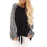 ITISME FRAUEN BLUSE Mode Frauen Oansatz Lange Ärmels Druckspleißen Verband Tops Einfache Bluse