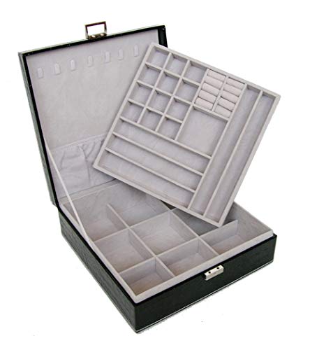 Preisvergleich Produktbild Pteng Schmuckkasten Schmuckschatulle Schmuckkoffer Schmuckkästchen Beauty Koffer Kosmetikkoffer NEU