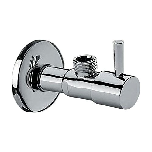 Design Eckventil für Küche und Bad 1/2 Zoll + 3/8 Zoll / Eckregulierventil / Wasseranschluss / Verteiler / Absperrventil für Warmwasser und Kaltwasser von SANIXA® JL1938P1