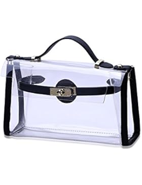 THEE Damen Handtasche Umhängetasche Tote Transparente Taschen